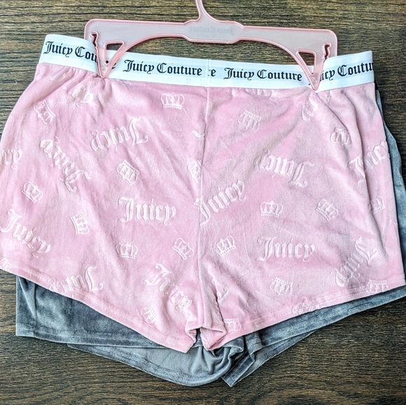 🔥LAST XL Juicy Couture 2pk Bling Velvet Shorts - Picture 2 of 2